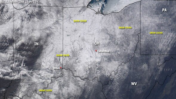 Satellite Image of Snow