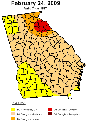 Georgia Drought, 2/24/09
