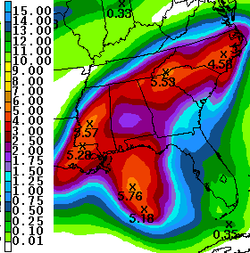 Rain Predictions Monday through Wednesday